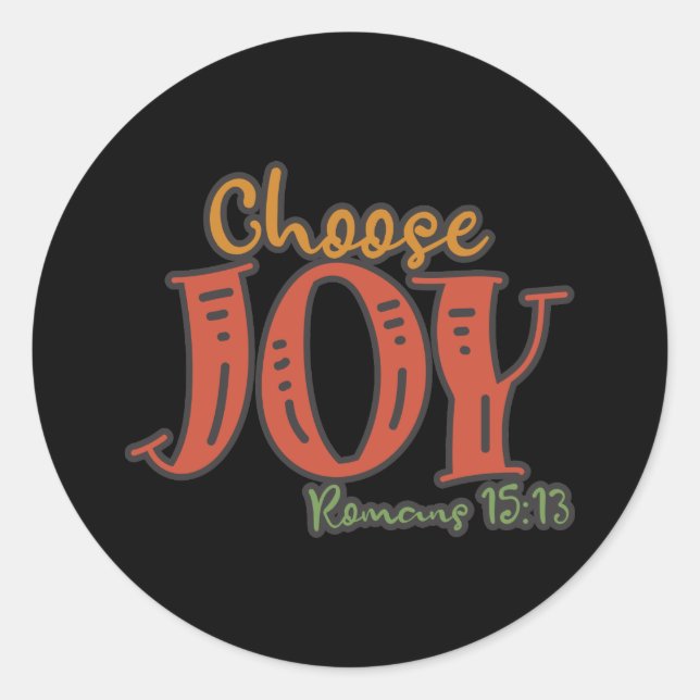 Wählen Sie Joy Liebe und Happiness Design Runder Aufkleber (Vorderseite)