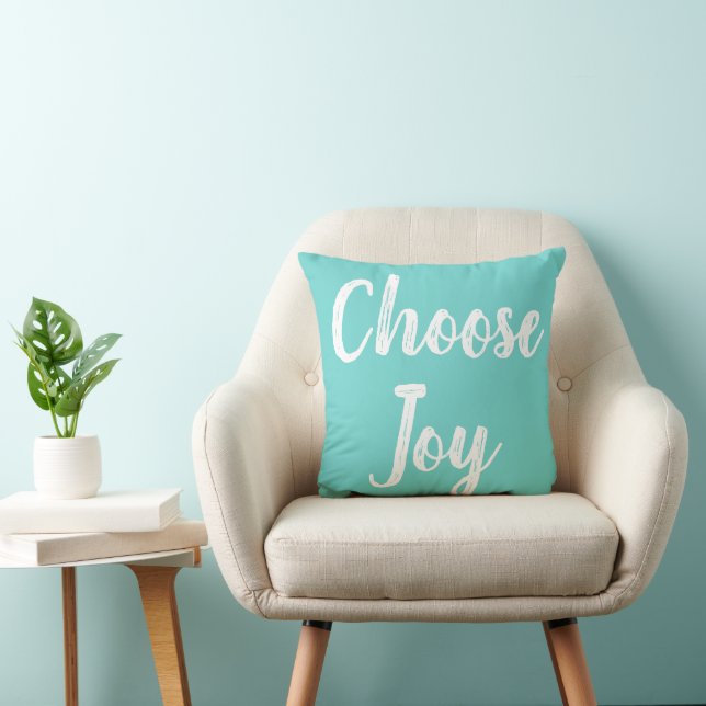 Wählen Sie Joy Modern Script Throw Pillow Kissen (Stuhl )