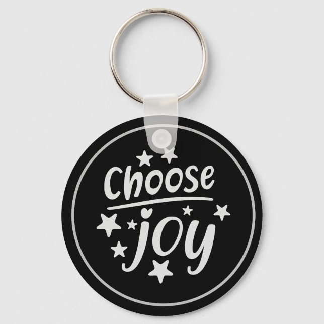 Wählen Sie Joy Motivierend Inspirational Schlüssel Schlüsselanhänger (Vorderseite)