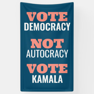 Wählen Sie Kamala nicht Autokratie angepasst Banner