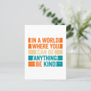 Wählen Sie Kindness - Inspirationstechnische Typog Postkarte