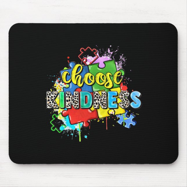 Wählen Sie Kindness Puzzle World Autismus Awarenes Mousepad (Vorne)