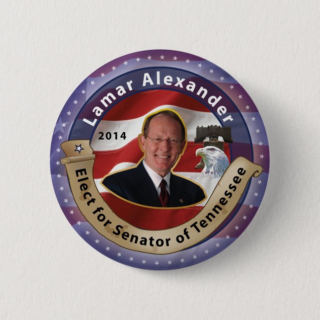 Wählen Sie Lamar Alexander für Senator von Button (Vorderseite)