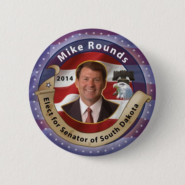 Wählen Sie Mike-Runden für Senator von South Button (Vorderseite)