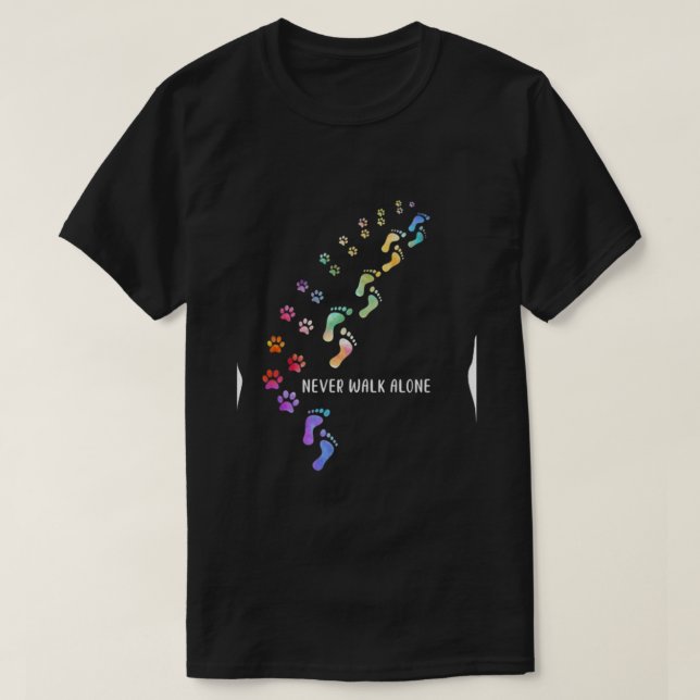 WÄHLEN SIE NIE ALLEIN HUNDE LOVER T-Shirt (Design vorne)