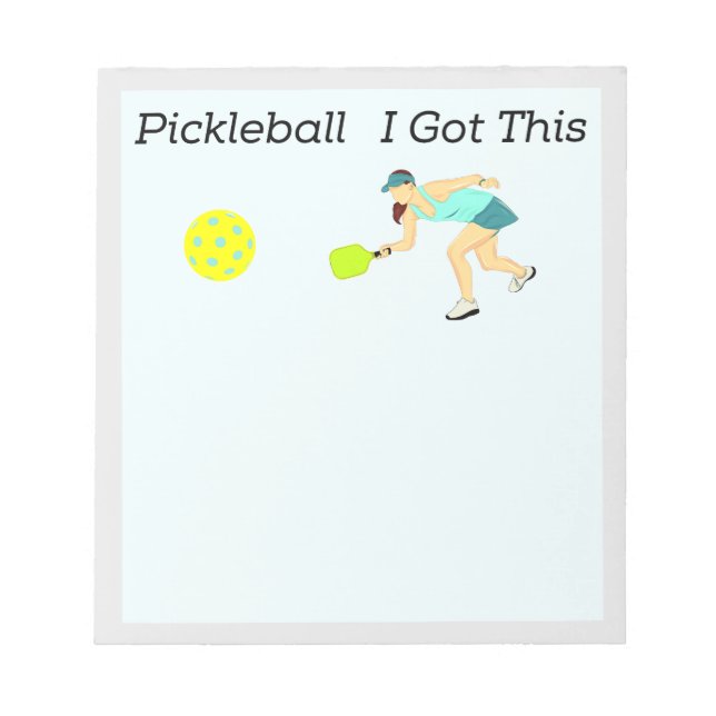 Wählen Sie Notepad aus. Funny Pickleball Notepad. Notizblock (Vorderseite)