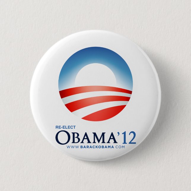 Wählen Sie Obama 2012 wieder Button (Vorderseite)