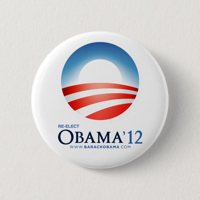 Wählen Sie Obama 2012 wieder Button (Vorderseite)