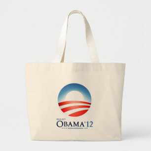 Wählen Sie Obama 2012 wieder Jumbo Stoffbeutel
