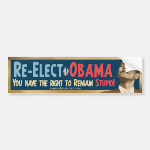 Wählen Sie Obama wieder, dumm! Autoaufkleber