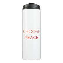 Wählen Sie Peace Thermal Tumbler | Minimal Soft Li