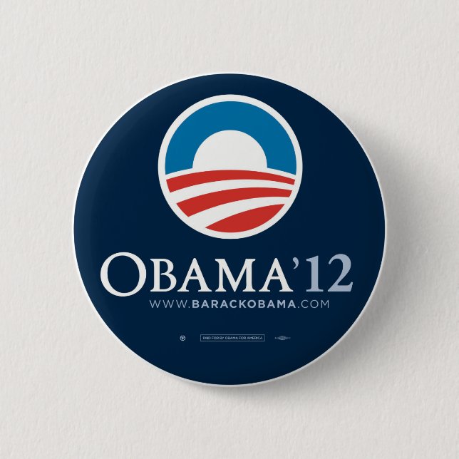 Wählen Sie Präsidenten Barack Obama 2012 wieder Button (Vorderseite)
