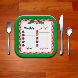 Wählen Sie Seiten! Naughty oder Nice Pappteller