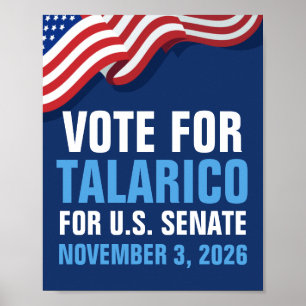 Wählen Sie Talarico für den Senat 2026 Amerika Poster