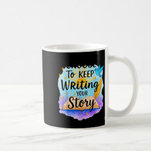 Wählen Sie, um das Schreiben Ihres Storys zu Behal Kaffeetasse
