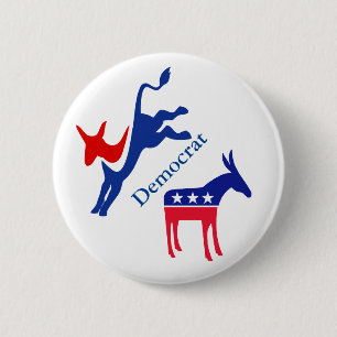 Wählen Sielection Demokrat Sterne Streifen USA Button