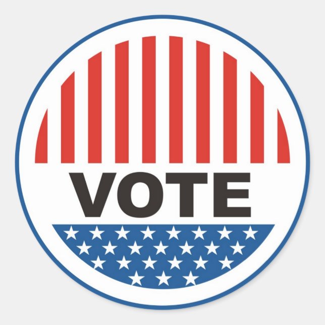 Wahlen zum Präsidenten von usa wählen Abzeichen po Runder Aufkleber (Vorderseite)
