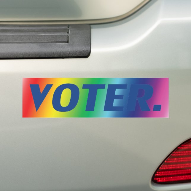"Wähler" blauen Buchstaben Stolz lgbtq lgbt Hinter Autoaufkleber (Auf Auto)