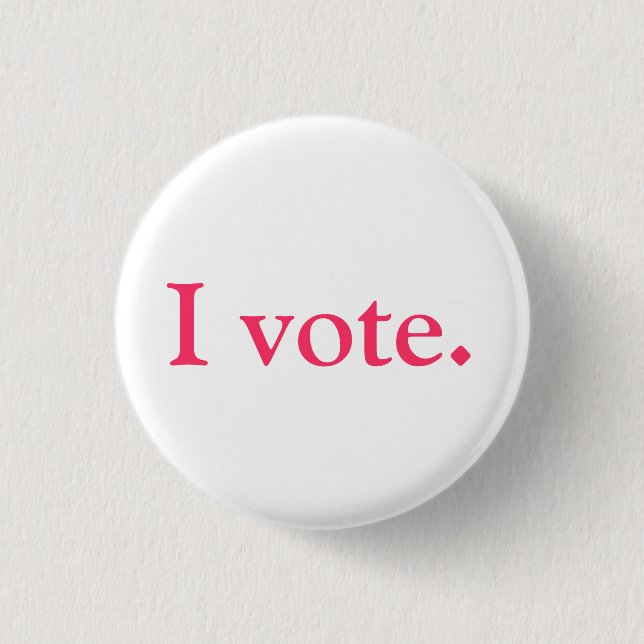 Wähler Identifikation, grlsvote Art Button (Vorderseite)