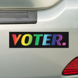 "Wähler" Pride lgbtq lgbt Regenbogenfarben, schwar Autoaufkleber