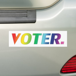 "Wähler" Pride lgbtq lgbt Regenbogenfarben, weiß Autoaufkleber