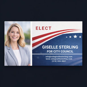Wähler-Wahlkampf-Foto Visitenkarte