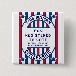 Wählerregistrierung Historisches Wahlplakat Button