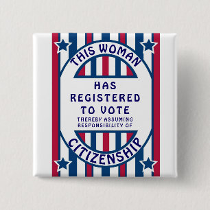 Wählerregistrierung Historisches Wahlplakat Button