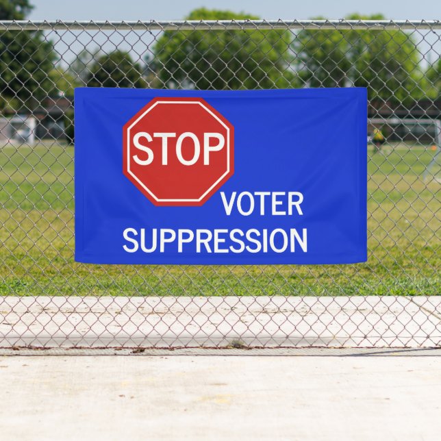 Wählerunterdrückungsbanner stoppen banner (Insitu)