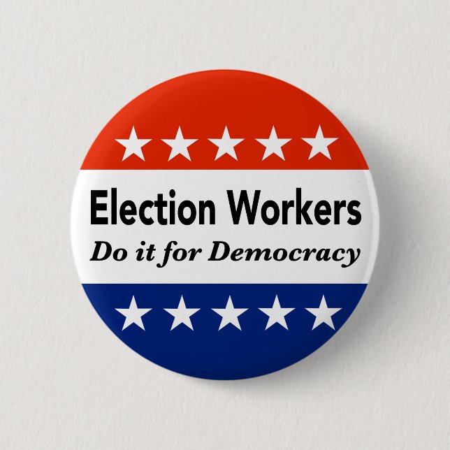 Wahlhelfer tun es für die Demokratie Button (Vorderseite)