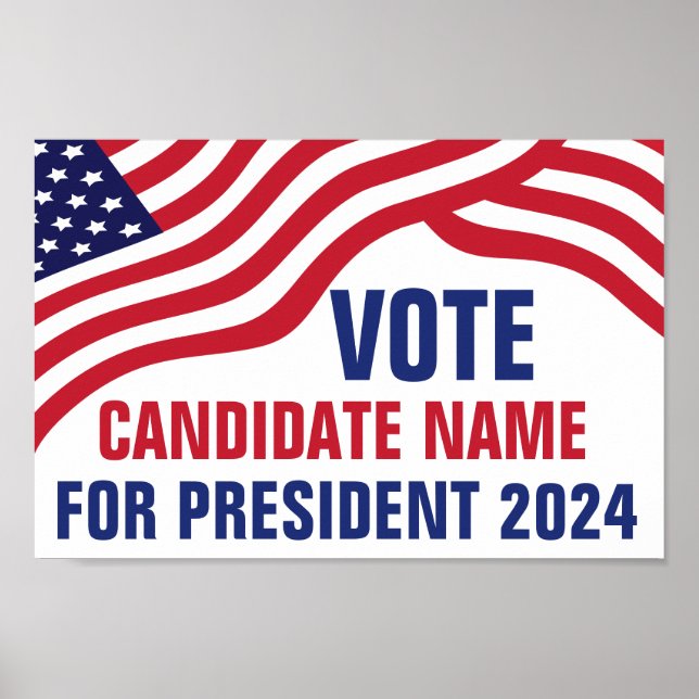 Wahlkampagne 2024 für die Kandidatur im eigenen La Poster (Vorne)