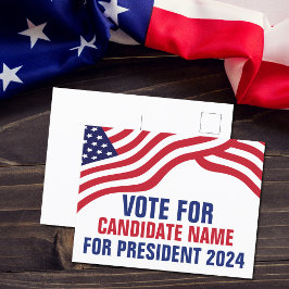 Wahlkampagne 2024 für die Kandidatur im eigenen La Postkarte