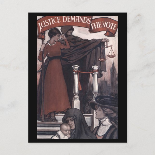 Wahlkampagne für Vintage Frauen 1910 Postkarte (Vorderseite)