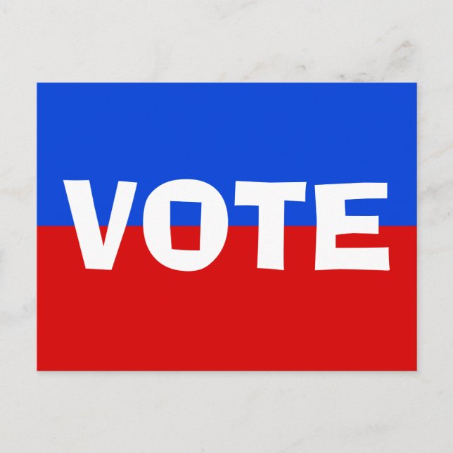 Wahlkampagne gegen Red White Blue Postkarte (Vorderseite)