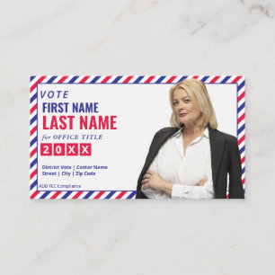 Wahlkampagne Personalisierte politische Kandidatur Visitenkarte