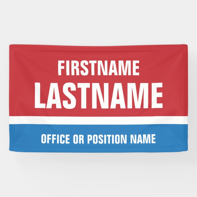 Wahlkampagne Red White Blue Banner (Horizontal)