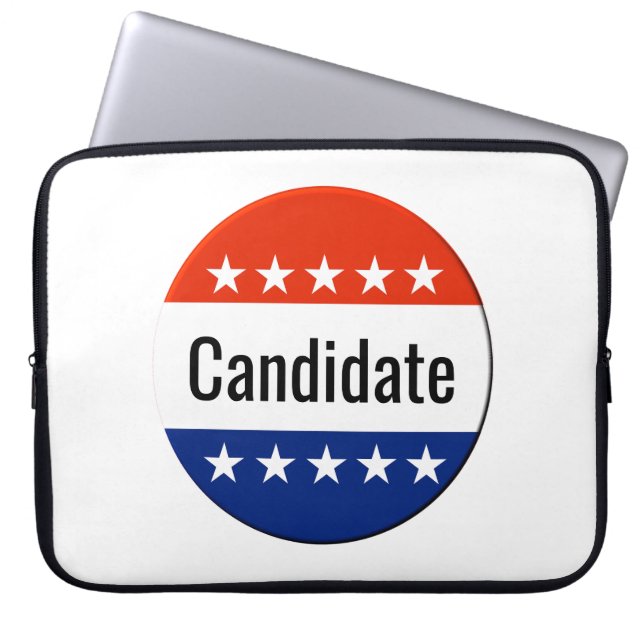 Wahlkampf 2024 für die Kandidatenländer Laptopschutzhülle (Vorderseite)