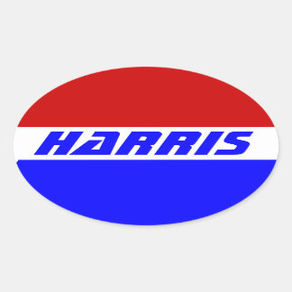 Wahlkampf 2024 Präsident KAMALA HARRIS Ovaler Aufkleber