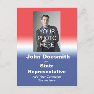 Wahlkampf-Postkarte Politische Wahlkampagne Postkarte