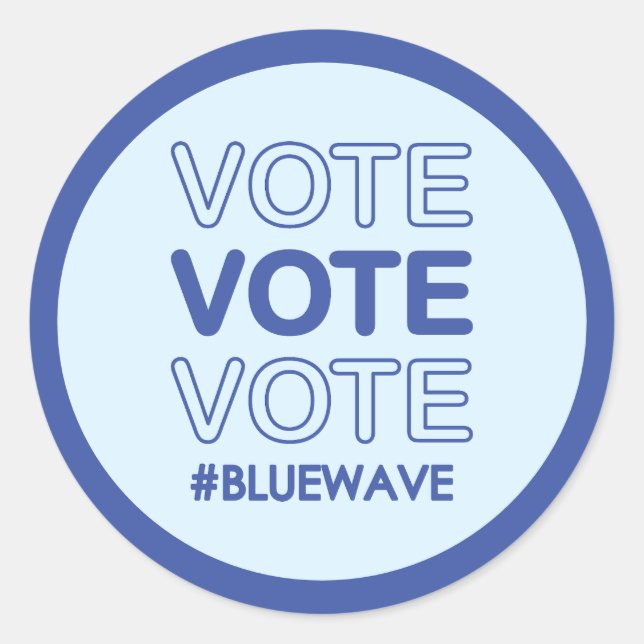 Wahlkampfbotschaft für Blue Political Election Runder Aufkleber (Vorderseite)