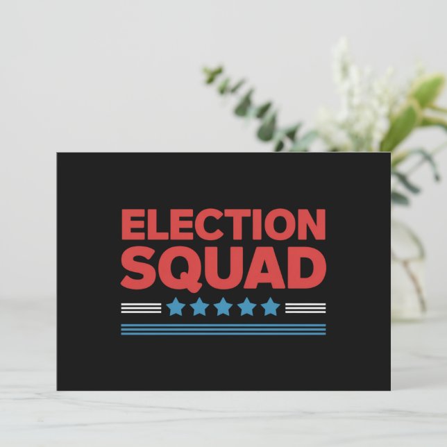 Wahlkampfplatz 2024 Demokrat Republikaner Einladung (Stehend Vorderseite)