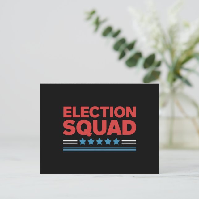 Wahlkampfplatz 2024 Demokrat Republikaner Postkarte (Stehend Vorderseite)