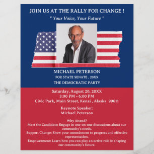 Wahlkampfveranstaltung oder Event USA Flyer
