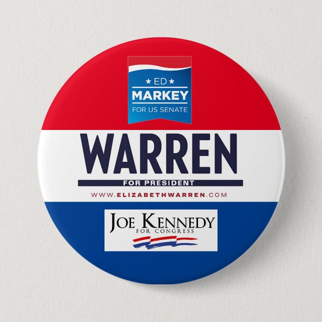Wahlkarte von Massachusetts 2020 Button (Vorderseite)