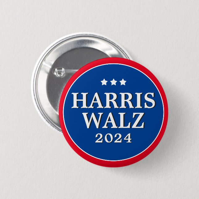 Wahlknopf Harris Walz 2024 Button (Vorne & Hinten)