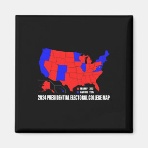Wahlkollegium der USA Karte Trump Harri Magnet