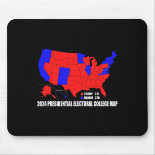 Wahlkollegium der USA Karte Trump Harri Mousepad