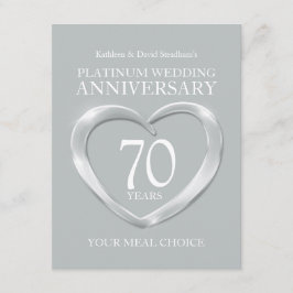 Wahlmöglichkeit für das 70. Platinum Hochzeitjubil Begleitkarte