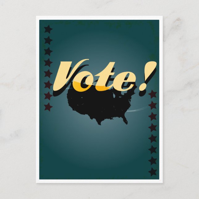 Wahlplakat im Vintagen Stil Amerikas Postkarte (Vorderseite)