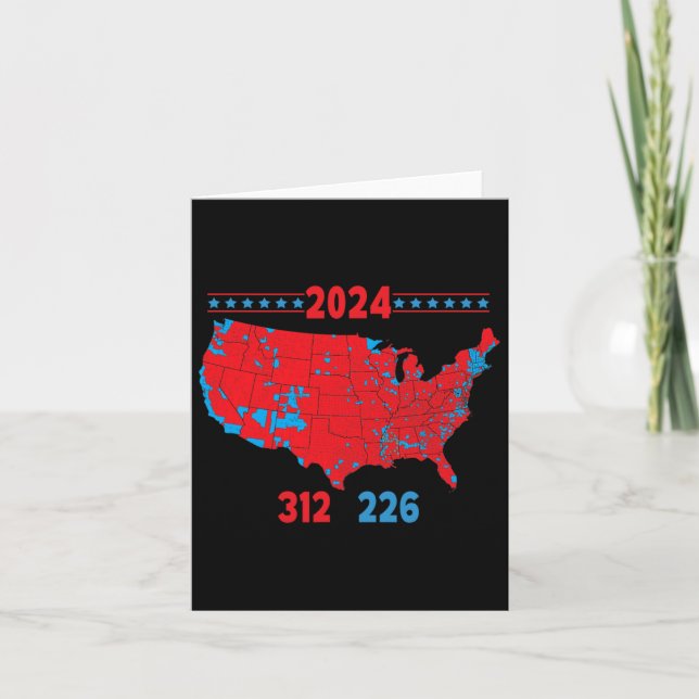 Wahlplan 2024 Trump 312 Rote Wahlen 2024 Res Karte (Vorderseite)